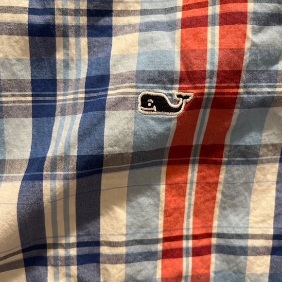 Men's vineyard vines slim fit button down red white blue Oxford shirt - Picture 3 of 3